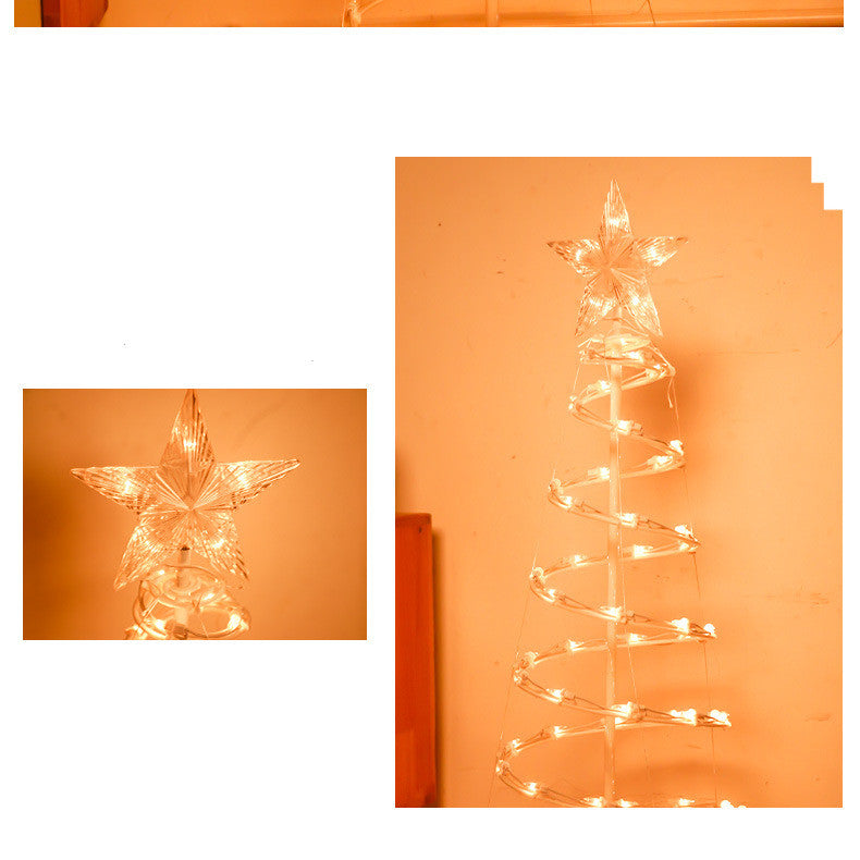 Lumière LED pour arbre de noël en spirale, nouveau Style, lumières de décoration intérieure et extérieure pour arbre en spirale de noël 