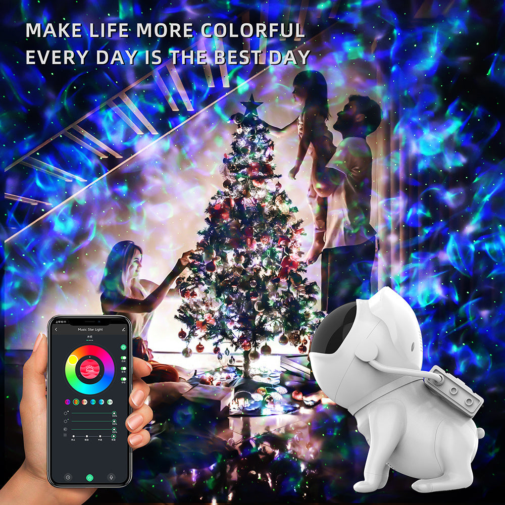 Space Dog Star Light Bluetooth Version - White Beauty Gauge