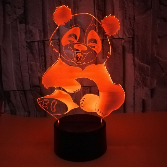 Lumière visuelle Panda 3D veilleuse