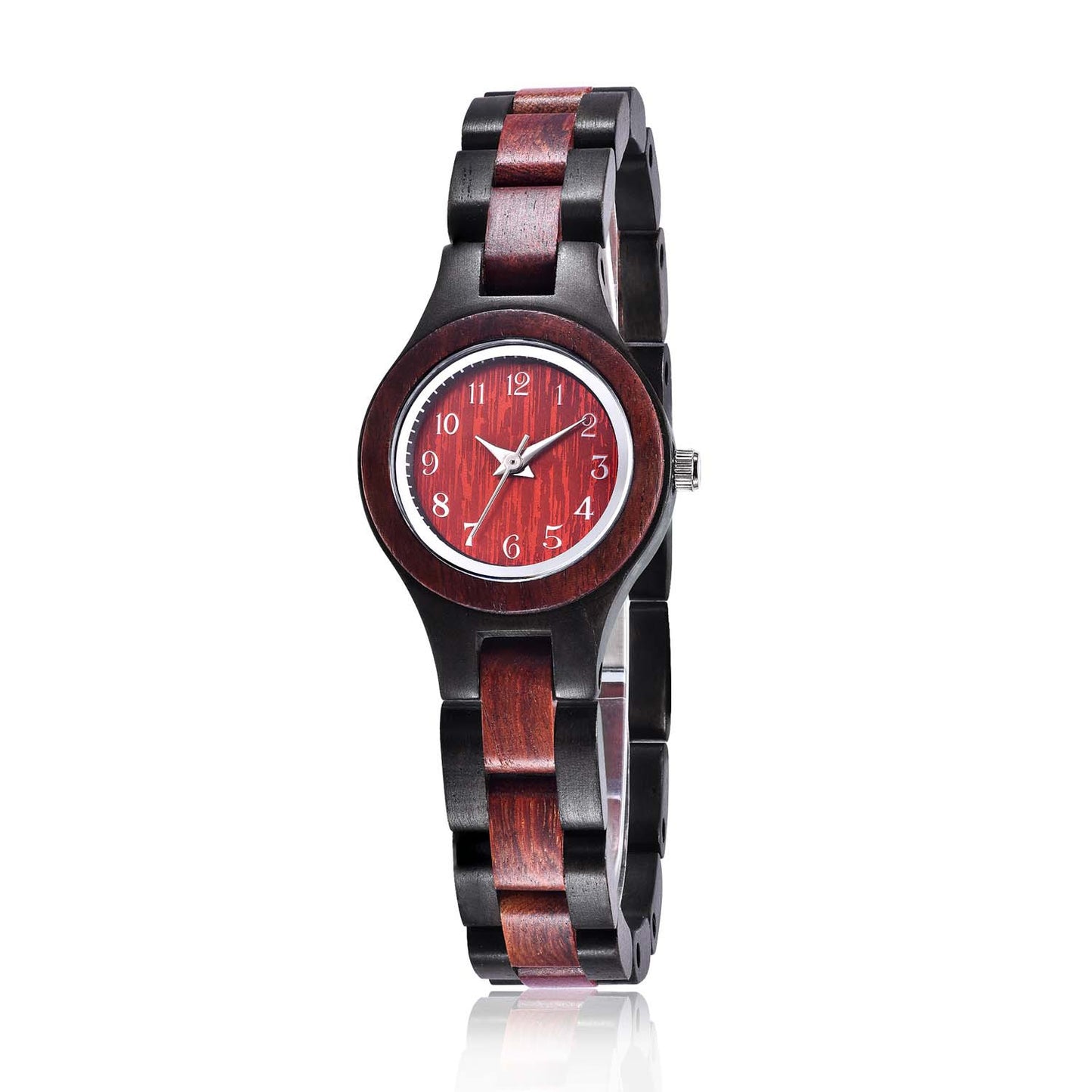 Reloj de mujer de sándalo rojo ébano Reloj destacado de comercio exterior