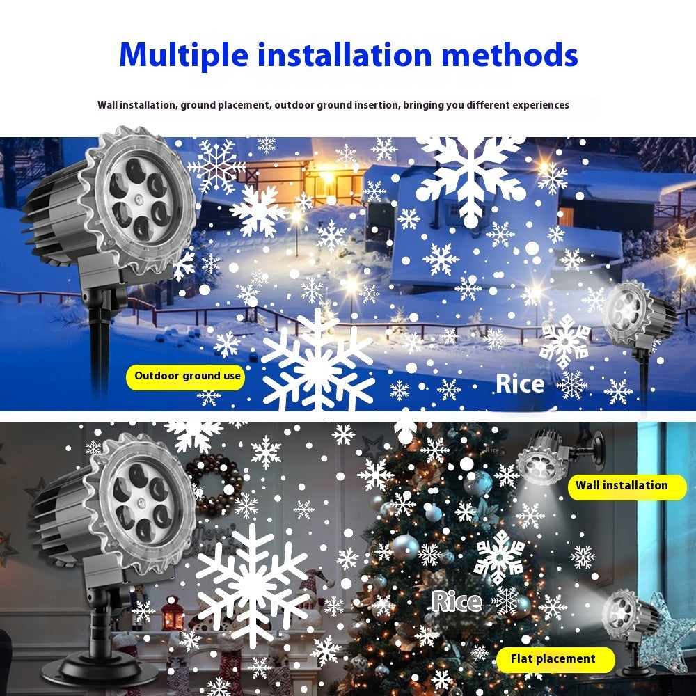 Outdoor Waterproof Snowflake Projection Lamp