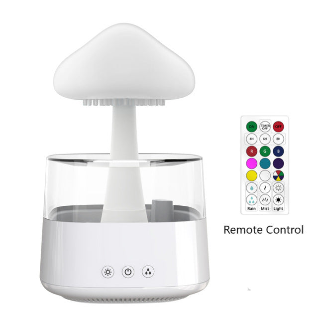 Machine d'aromathérapie légère de sept couleurs d'humidificateur de nuage et de pluie d'atomisation ultrasonique de Grain de bois