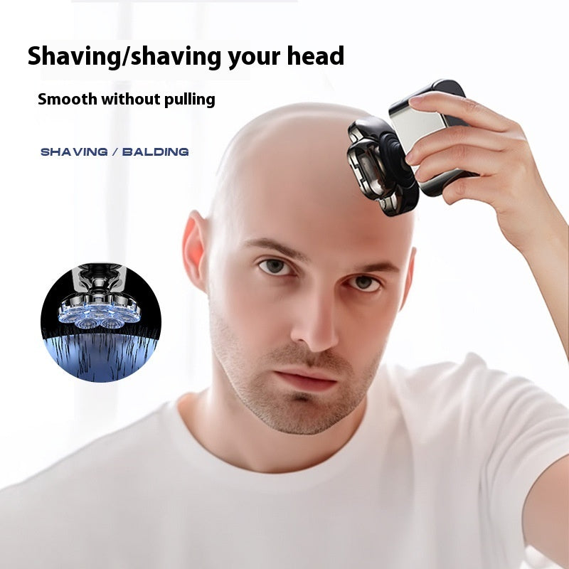 TYPE-C Digital Display Nine Cutter Head Electric Shaver Bald Head Hair Clipper