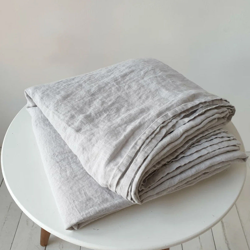 Ins Style Nordic Pure Linen Bed Sheet