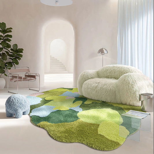 Tapis en mousse pour salon, absorbant, floqué, antidérapant, antisalissure, pour chambre à coucher