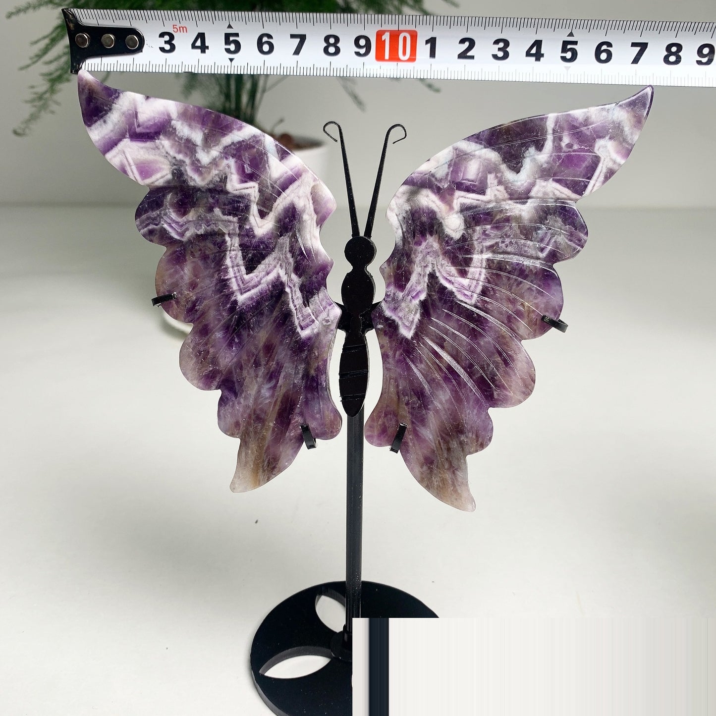 Ailes de papillon violettes fantaisie, sculpture de papillon d'eau, décoration de la maison