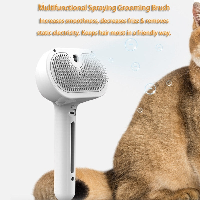 Peigne autonettoyant pour animaux de compagnie, brosse épilatoire pour chiens, outils de toilettage, peigne démêlant, humidificateur à brume intégré, produits pour animaux de compagnie