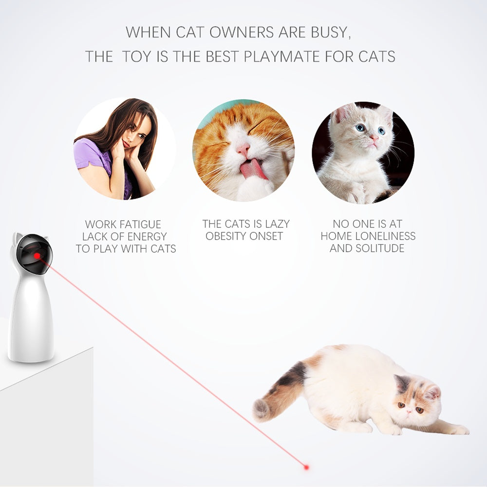 Creativo gato mascota Láser LED divertido juguete inteligente automático gato ejercicio entrenamiento entretenido juguete