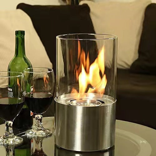 Fogata de mesa, hormigón, alcohol para frotar, cuenco para fuego interior, minichimenea, decoración al aire libre, mesa portátil, chimenea, meditación, isopropilo