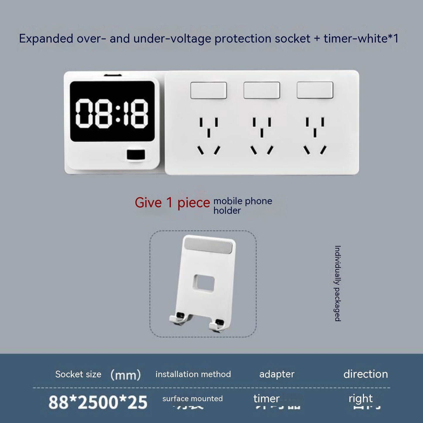 Multi Functional Extension Wiring Free Safety Socket