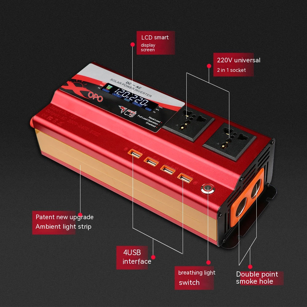 Inverter Dual Voltage 1 Vehicle-mounted Converter With Light