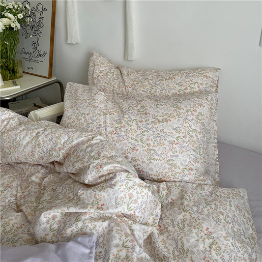 Garden Small Floral Cotton Bed 4-piece Summer Girly Bedding Set