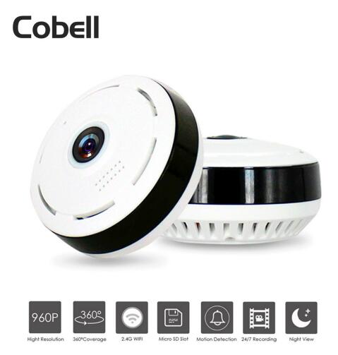 Cobell 960P Wifi IP cámara de seguridad del hogar inalámbrica 360 grados cámara CCTV panorámica visión nocturna lente ojos de pez VR Cam 