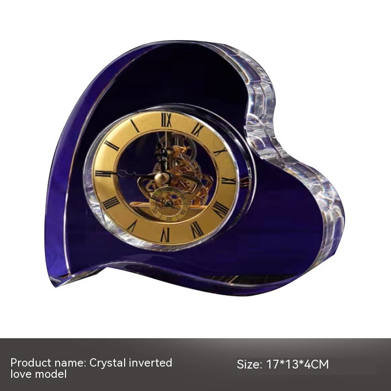 Reloj de cristal Adorno mecánico Decoración suave