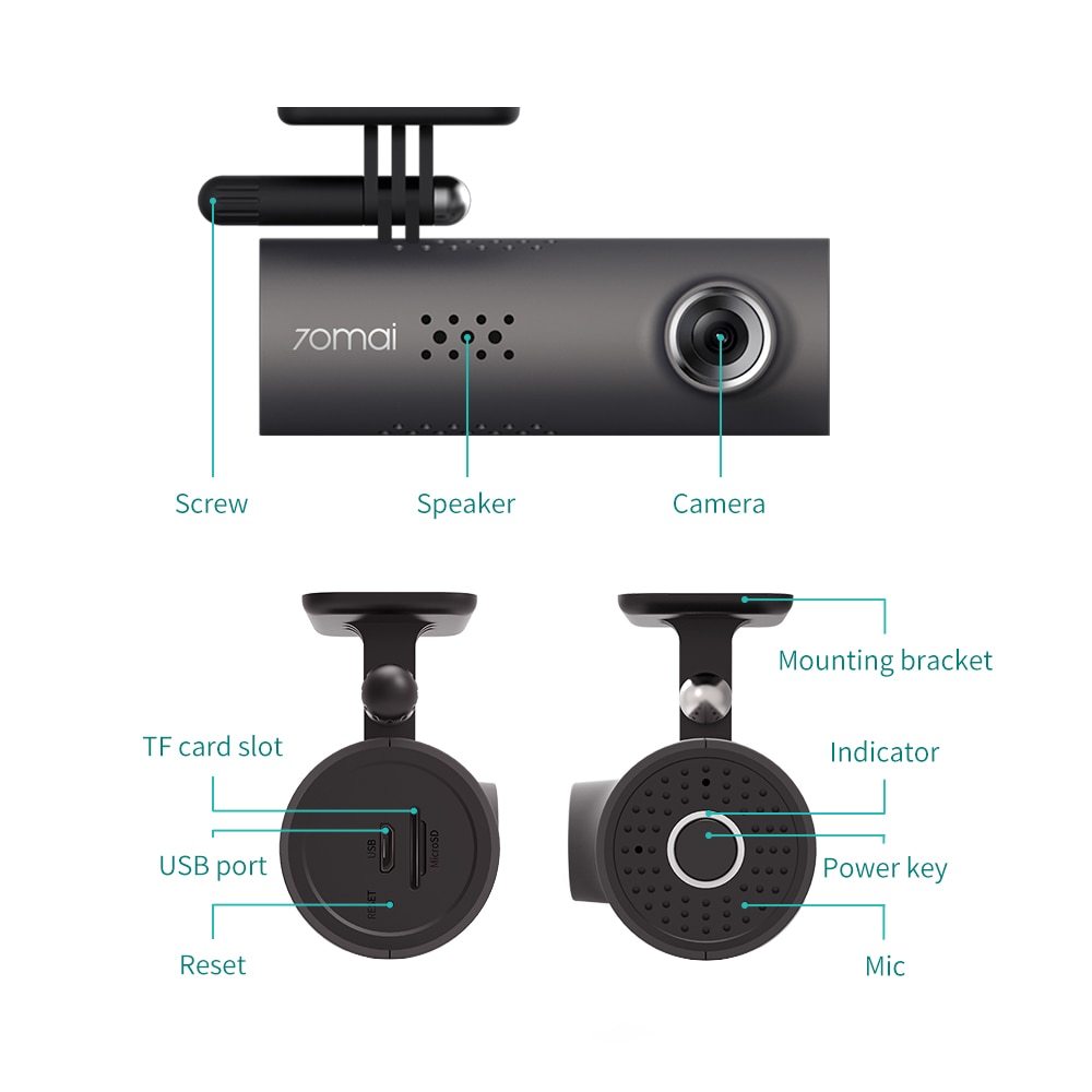 Car Dash Smart WiFi DVR 130 grados cámara inalámbrica 1080P FHD versión nocturna G-Sensor grabadora de conducción