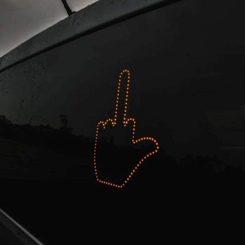 Lampe de poche LED amusante pour voiture avec télécommande, panneau de signalisation de rage au volant, lampe à main pour doigt du milieu