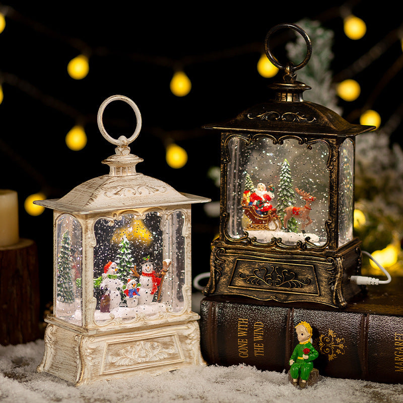 Décoration de boîte à musique en forme de boule de cristal pour Noël