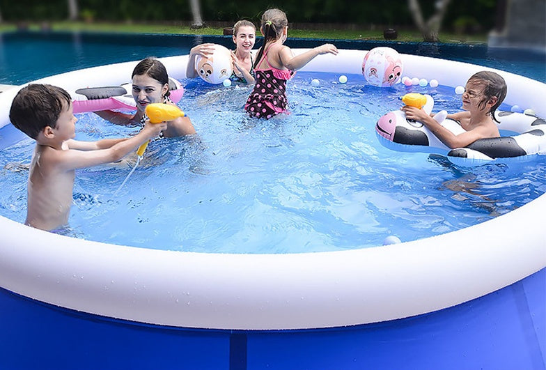 Piscina al aire libre, soporte redondo, piscina inflable de mariposa