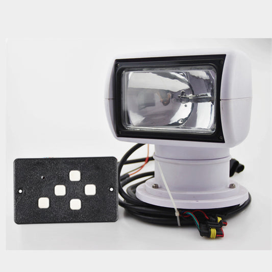 Projecteur télécommandé pour bateau, camion, projecteur marin à distance, ampoule 12V 100W