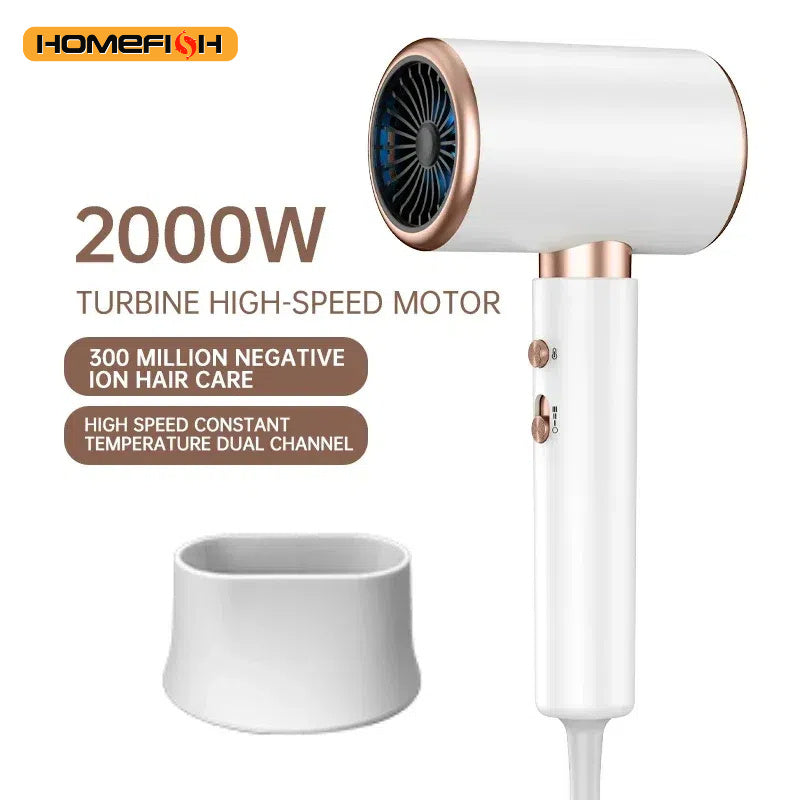 F37 2000W  Gear Professional Hair Dryer Negative Lonic Blow Dryer Hot Cold Wind Air Brush Hairdryer Strong PowerDryer Salon Tool