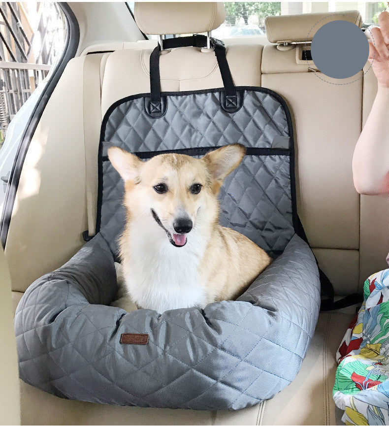 Transportín para perros 2 en 1, protector plegable para asiento de coche, cama multiusos gruesa para mascotas, colchón para coche para perros, suministros para mascotas