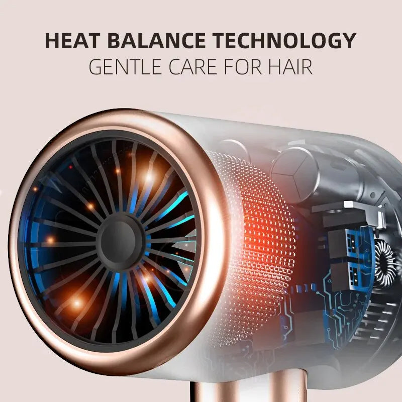 F37 2000W  Gear Professional Hair Dryer Negative Lonic Blow Dryer Hot Cold Wind Air Brush Hairdryer Strong PowerDryer Salon Tool