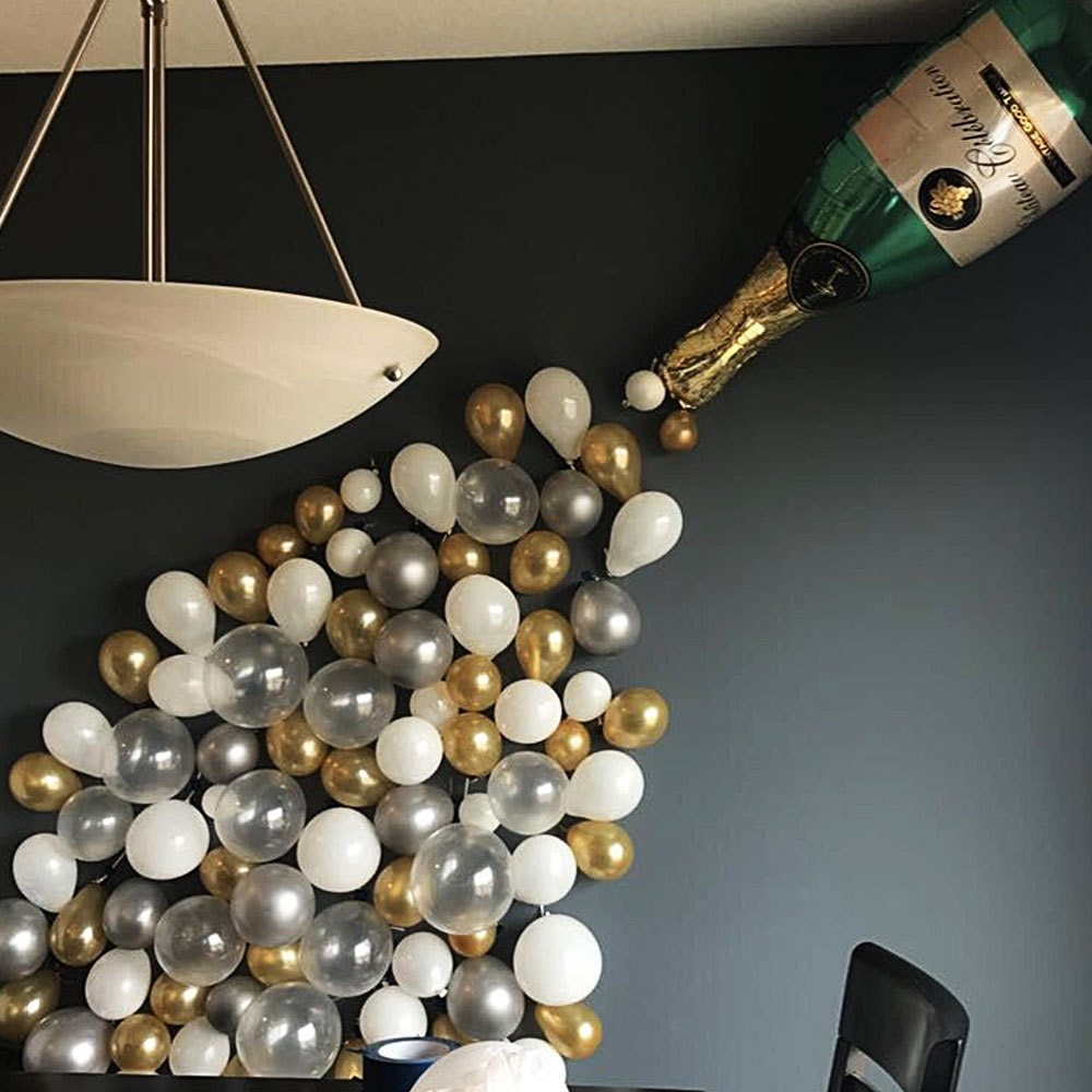 Decoración con globos de película de aluminio para fiestas de cumpleaños