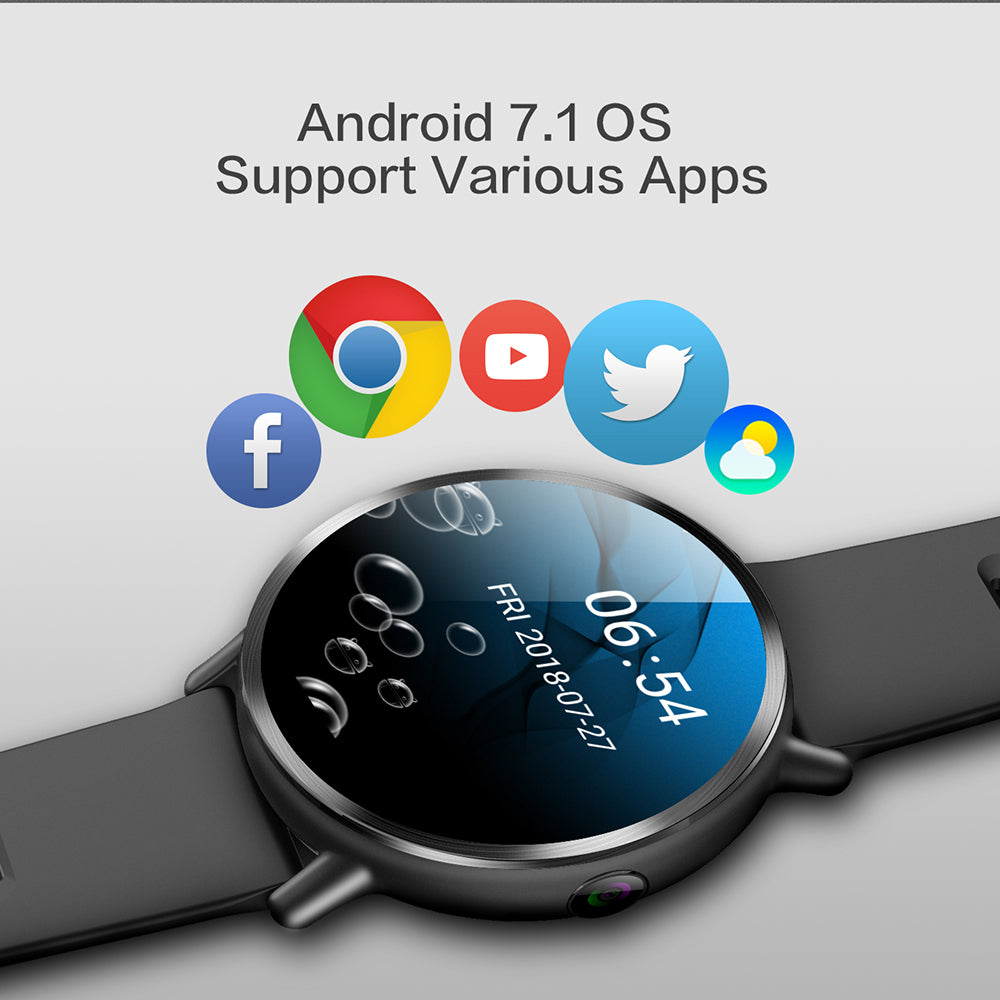 Téléphone montre intelligente Android 4G grand écran