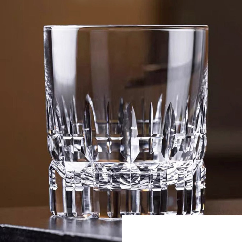 Tasse d’eau sculptée à la main en verre de cristal astérisme