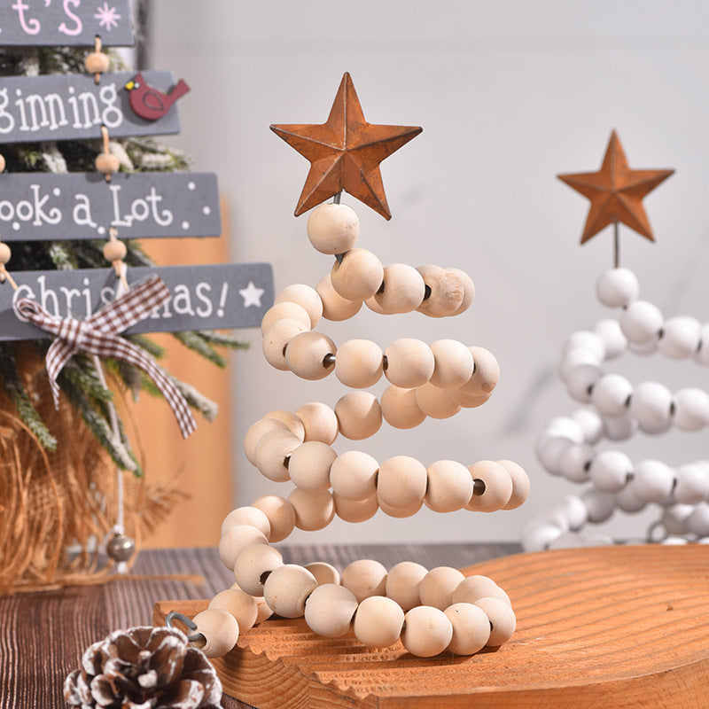 Adornos navideños creativos de madera para decorar