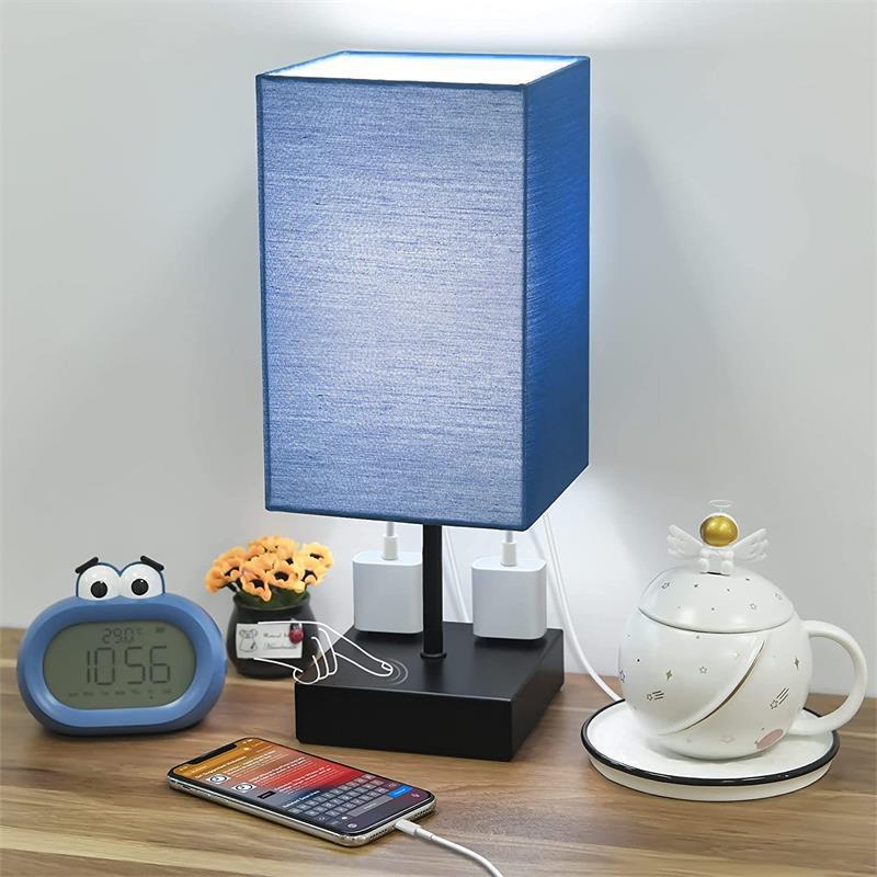 USB Mobile Phone Rechargeable Fabric Table Lamp