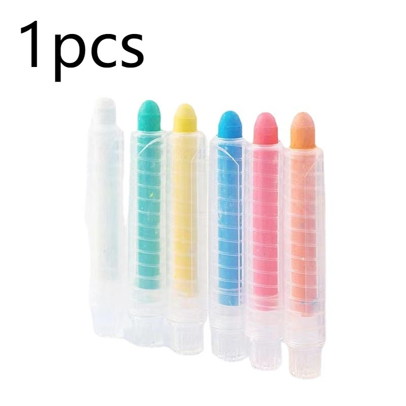 Dust-free Dirt-free Erasable Water Soluble Chalk Hand-held Clip Shell