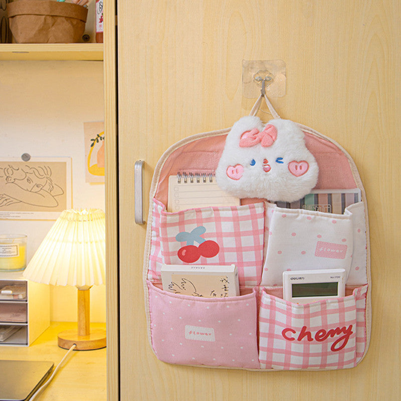 Bolsa de tela para teléfono móvil, escritorio colgante, mesita de noche, almacenamiento de pared para dormitorio