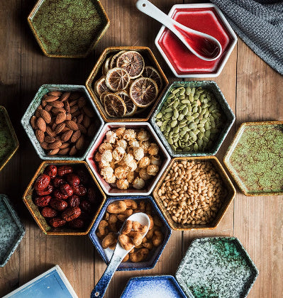 Boîte à collation aux fruits secs avec couvercle