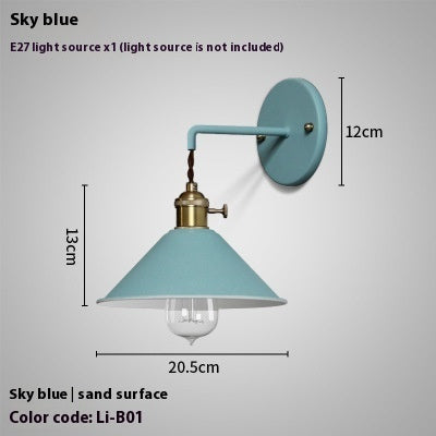 Lampe murale de couleur de chevet moderne et créative