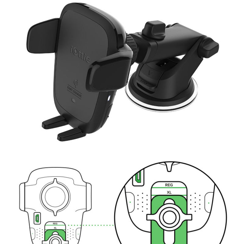 Support de charge sans fil intelligent de type ventouse à induction automatique pour voiture