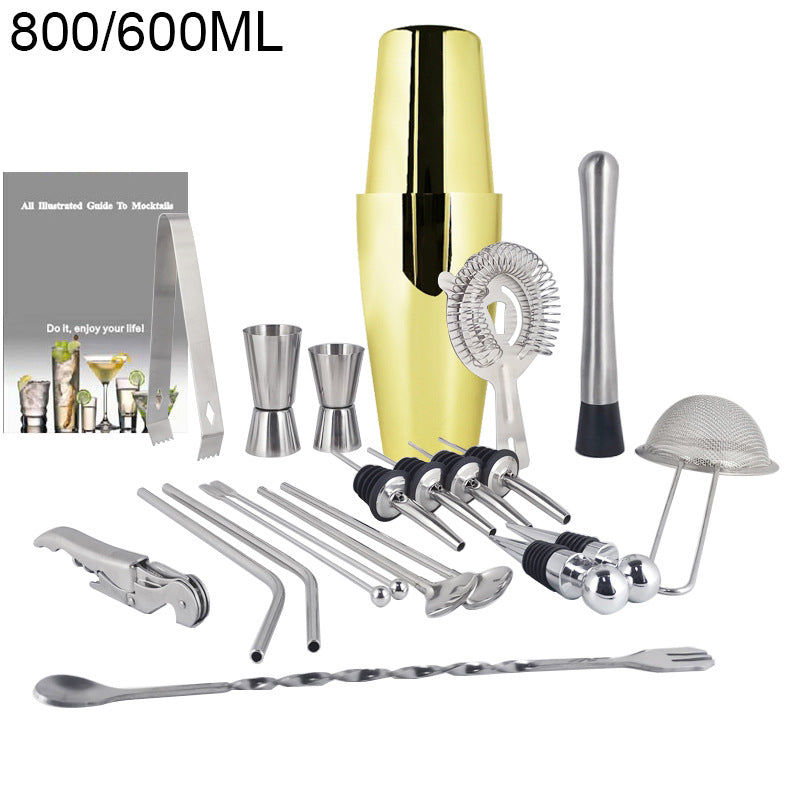 Juego de mezclador de vino Boston Cocktail Shaker Bar Tools