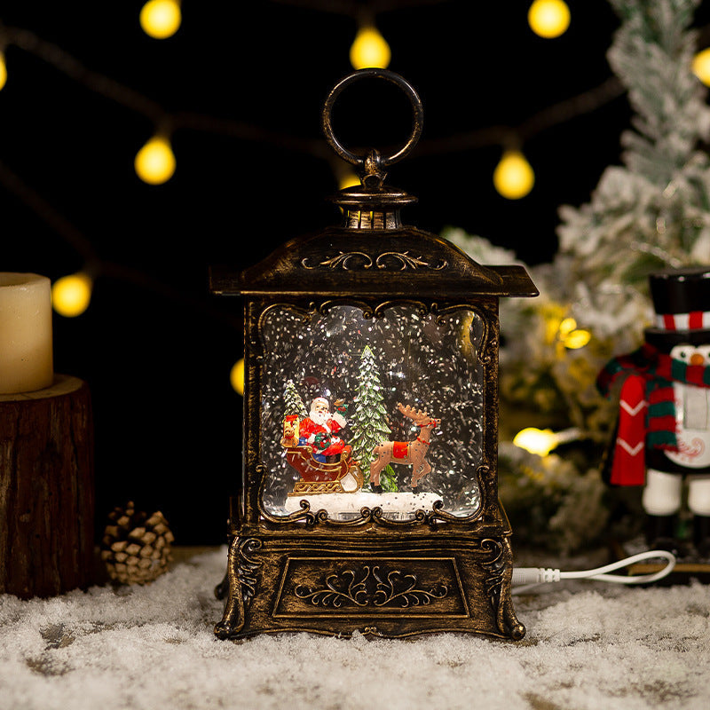 Décoration de boîte à musique en forme de boule de cristal pour Noël