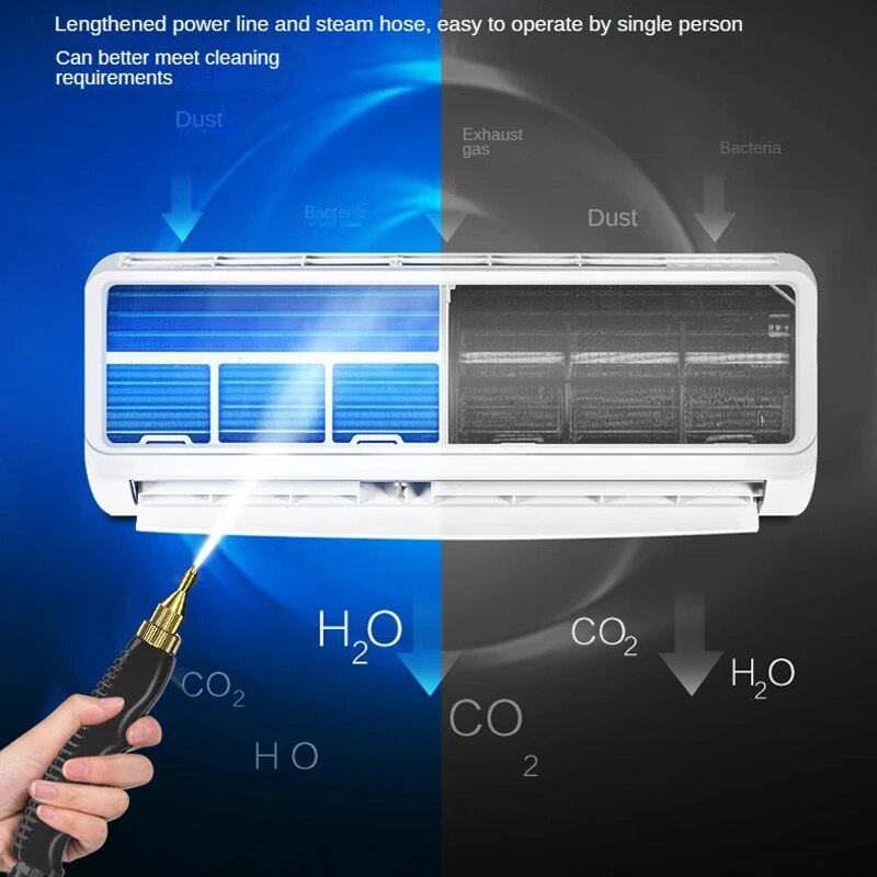 Nettoyeur à vapeur haute température et haute pression Climatisation Hotte de cuisine Tache d'huile Outil commercial domestique 