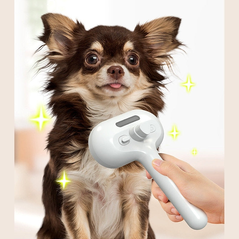 Peigne autonettoyant pour animaux de compagnie, brosse épilatoire pour chiens, outils de toilettage, peigne démêlant, humidificateur à brume intégré, produits pour animaux de compagnie