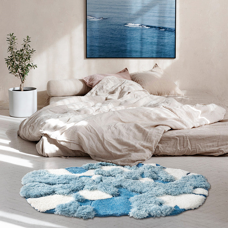 Tapis de fenêtre de balcon en peluche épais et déformé