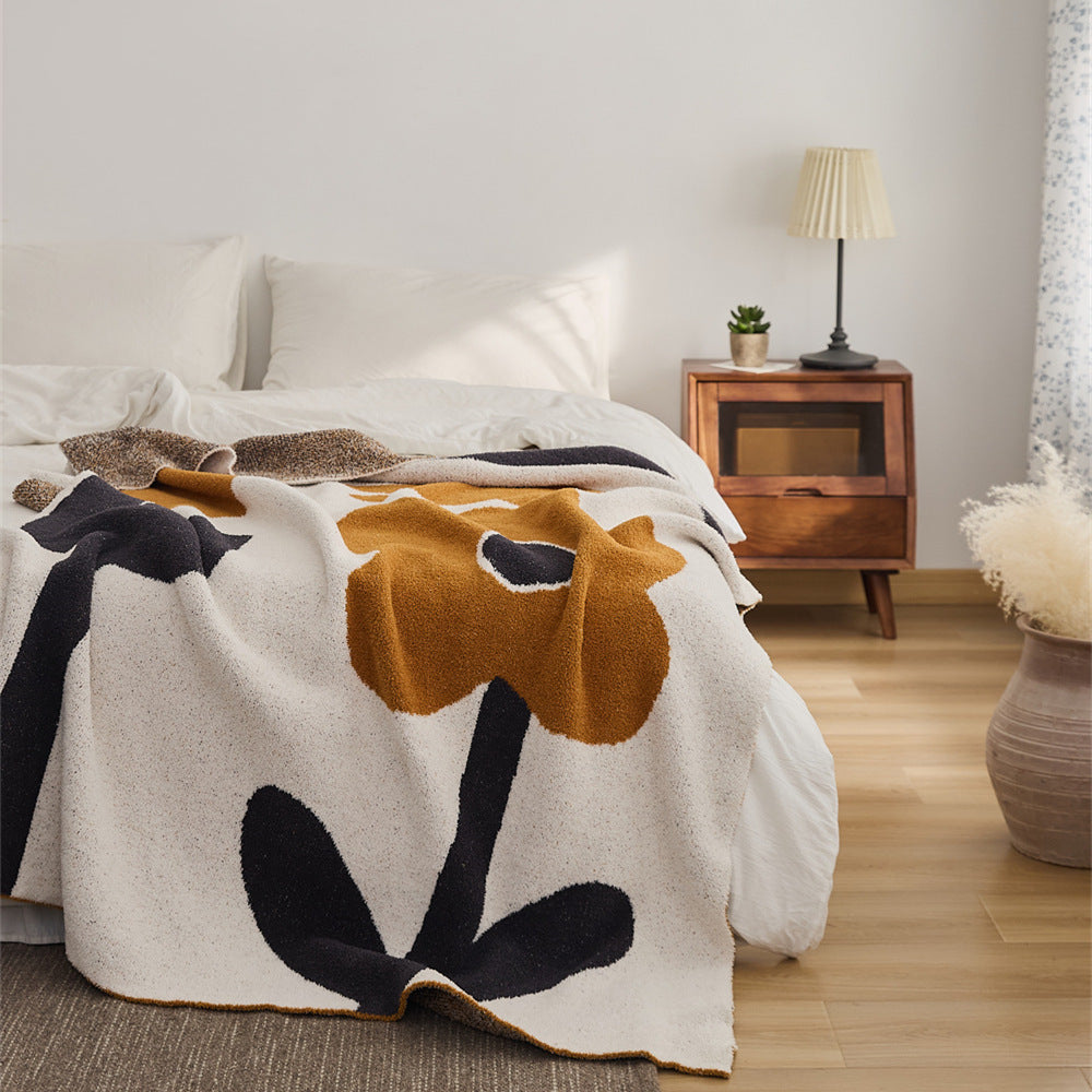 Semi-velvet Knitted Winter Soft Coat Blanket