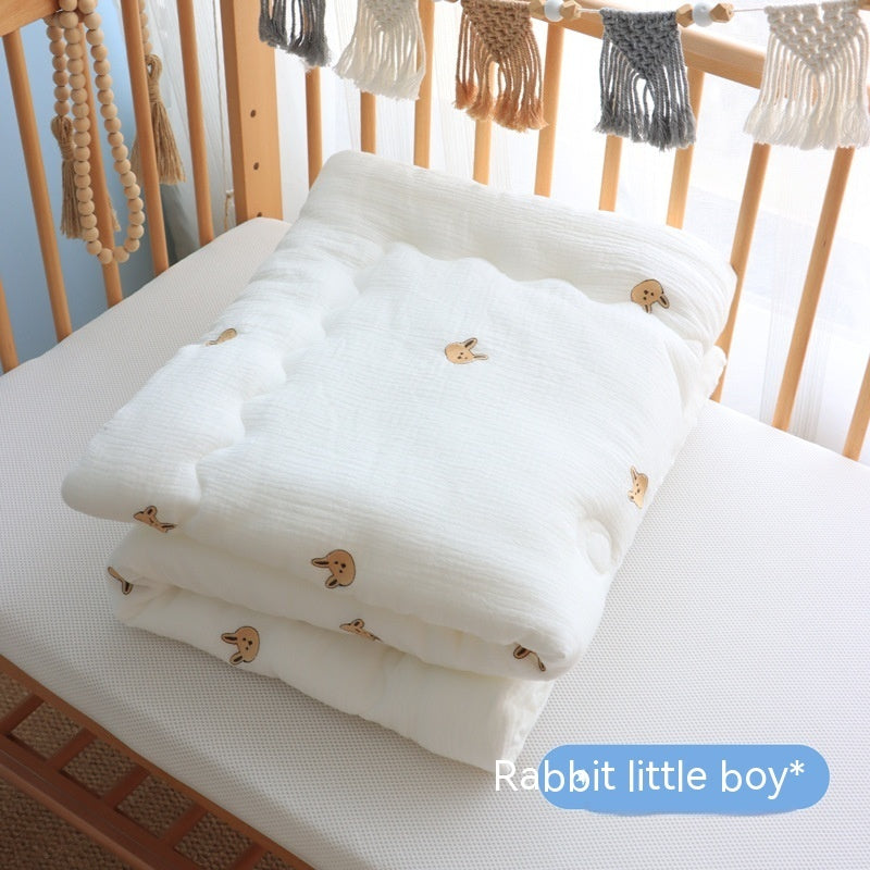 Couette en gaze et duvet de haricots froissés en pur coton pour enfants