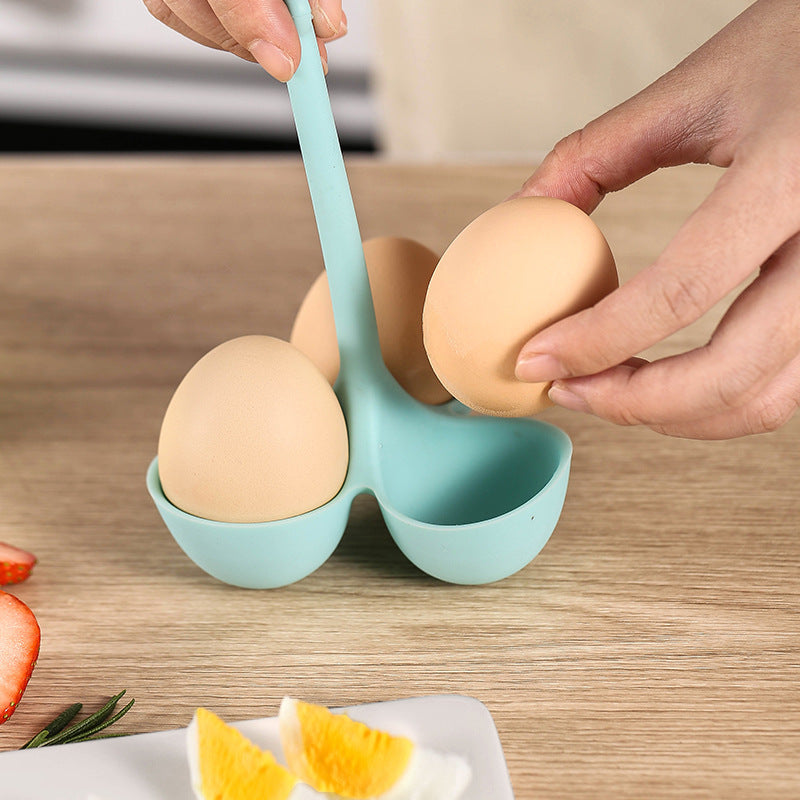 Hervidor de huevos resistente a altas temperaturas con 3 orificios, complemento alimenticio, cartón para huevos al vapor