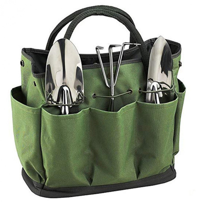 Sac de rangement multifonctionnel en tissu Oxford pour outils d'art de fleurs de jardin