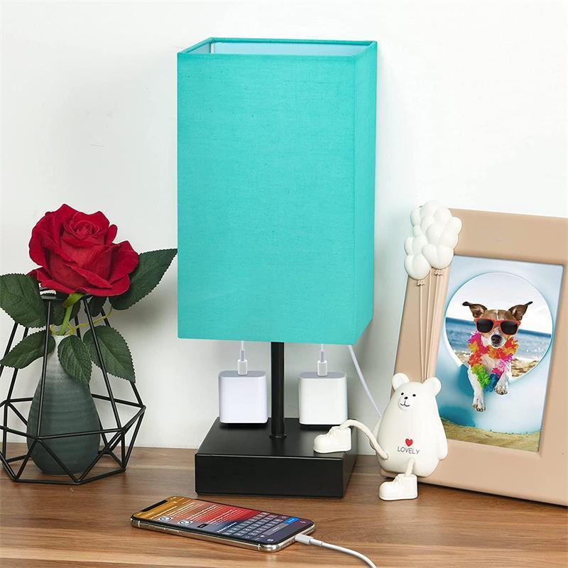 USB Mobile Phone Rechargeable Fabric Table Lamp