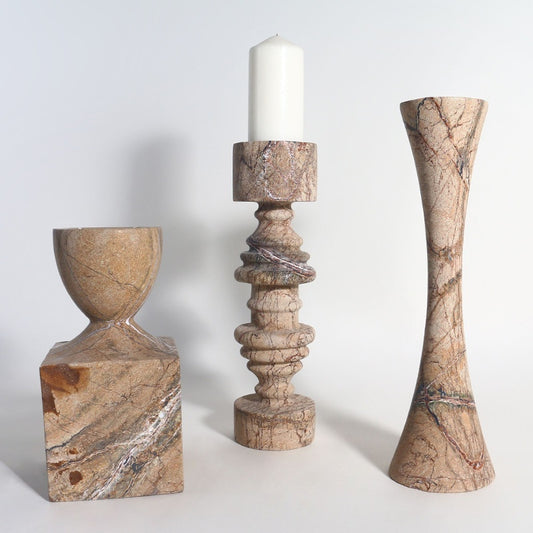 Fanxi Home Quiet Style Creative Marble Candlestick