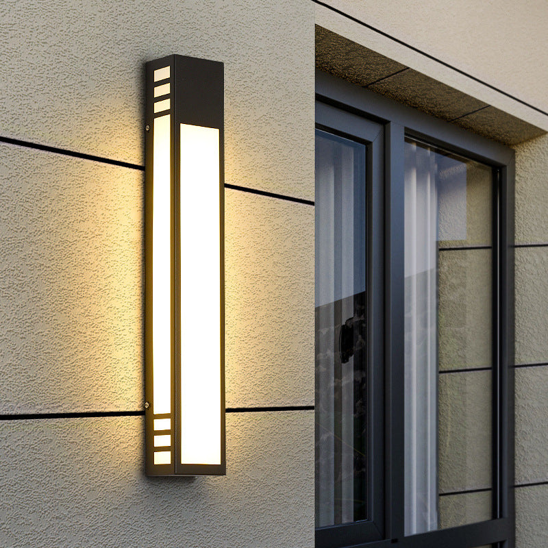 Lampe murale imperméable d'extérieur minimaliste moderne, jardin de cour