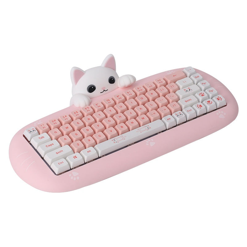 Jeux de sports électroniques sans fil Bluetooth Mini clavier mécanique de bureau mignon