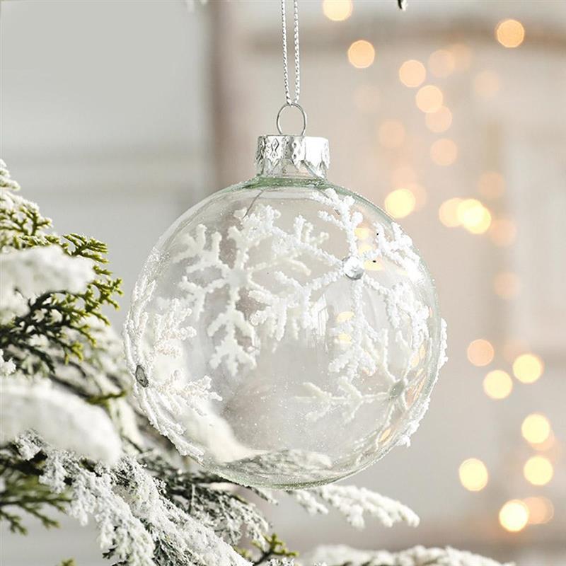 Pendentif boule à suspendre pour décoration de Noël transparente